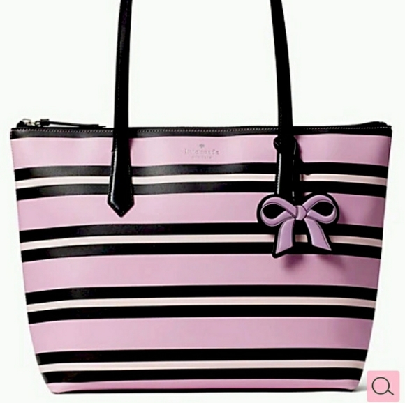 NWT kate spade ♠️ Cassy Tote - pink multi stripe - Picture 1 of 7